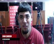 Sooners&#39; wide receiver Ivan Carreon speaks to the media on March 6, 2024.