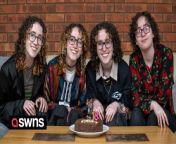 Identical quadruplets who beat the odds to even be born are turning 18 - and are about to separate for the first time.&#60;br/&#62;&#60;br/&#62;Doctors told Jose and Julie Carles it was more likely they would win the lottery than that all four babies would live.&#60;br/&#62;&#60;br/&#62;But 18 years on Ellie, Georgie, Jessica and Holly are happy and healthy as they reach adulthood.&#60;br/&#62;&#60;br/&#62;The foursome were born minutes apart on March 23, 2006.