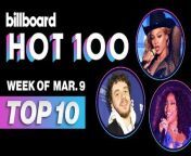 With new music in from SZA, can Beyoncé hold on to the top spot? This is the Billboard Hot 100 Top 10 for the week dated March 9th. Watch the video to find out which track reaches the No. 1 spot.