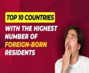 Top 10 Countries with the Highest Number of Foreign-Born Residents (Immigrants).&#60;br/&#62;The United States is home to the highest number of immigrants in the world. An estimated 50.6 million people in the United States—a bit more than 15% of the total population of 331.4 million—were born in a foreign country. The number of immigrants in the U.S. has increased by at least 400% since 1965. The population of immigrants in the United States is incredibly diverse, with nearly every country in the world represented among U.S. immigrants. Mexico is the leading origin country for U.S. immigrants, accounting for more than 11 million, roughly 25%, of all immigrants in the United States. Immigration, of course, played a formative role in making the U.S. the country it is today: except for those whose ancestors arrived as slaves, the majority of citizens of the &#92;