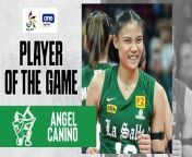 UAAP MVP Angel Canino regains her strong form as DLSU takes down a Casiey Dongallo-led UE in straight sets.