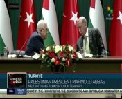 Palestinian President Mahmoud Abbas met with his Turkish counterpart Recep Tayyip Erdogan in Ankara to discuss the situation in Palestine and strengthen bilateral cooperation between the two countries. teleSUR