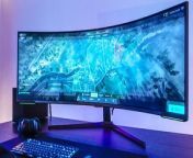 The Samsung Odyssey Neo G9 is the largest gaming monitor at 57 inches, this ultrawide monitor makes the 49-inch Samsung Odyssey OLED G9 seem tiny. In fact, the Odyssey Neo G9 is effectively a larger version of the latter.