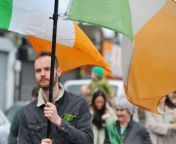 Flags were flying at the annual St Patrick&#39;s Day parade around the centre of Ashton-in-Makerfield, organised by the Brian Boru Club.