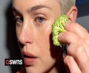 A model created the perfect fake freckles - using a head of BROCCOLI.&#60;br/&#62;&#60;br/&#62;Cajsa Wessberg, 33, spotted a video online where a beauty blogger used broccoli to apply fake freckles.&#60;br/&#62;&#60;br/&#62;She decided to give it a go herself by applying a contour stick to a head of broccoli and dabbing it onto her cheeks.&#60;br/&#62;&#60;br/&#62;Cajsa was stunned by the natural-looking results achieved by the vegetable.&#60;br/&#62;&#60;br/&#62;The influencer and model, from Stockholm, Sweden, said: &#92;
