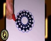 HOW TO DRAW and COLOR 4 designs using colored markers and a spirograph?