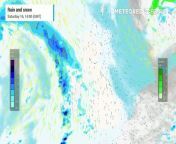 Heavy rain across central and eastern England will clear eastwards on Sunday morning.