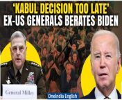 Former top generals, Mark Milley and Kenneth McKenzie, testified about the chaotic Afghanistan withdrawal, blaming Biden&#39;s delayed evacuation orders. They criticized the administration&#39;s decision-making and highlighted State Department failures. Milley and McKenzie regretted not starting the evacuation sooner, unsure of the exact number of Americans left behind. The Biden administration dismissed their claims as political. &#60;br/&#62; &#60;br/&#62; &#60;br/&#62;#MarkMilley #KennethMckenzie #JoeBiden #Biden #Afghanistan #Kabul #USEvacuation #Worldnews #Oneindia #Oneindianews &#60;br/&#62;~HT.178~PR.152~ED.103~GR.125~
