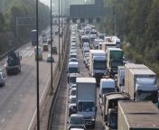 Traffic chaos has hit three motorways following a three-vehicle crash on Tuesday morning - which shut the M25 and M26 in Kent and Surrey, and left traffic tailing back for miles on the M20.