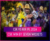 Chennai Super Kings defeated Kolkata Knight Riders by 7 wickets to secure their third win of the IPL 2024. Chasing 138 runs, CSK cruised to the target in 17.4 overs. &#60;br/&#62;