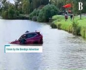 A car has gone into Lake Weeroona. The Bendigo Advertiser has captured the aftermath.