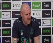 Everton manager Sean Dyche on their 13 game winless streak and performances not matching results ahead of their crucial relegation clash with Burnley&#60;br/&#62;Liverpool, UK