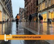 Storm Kathleen is to hit Glasgow with transport disruption and high winds.