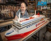 LEGO enthusiast Ken Draeger will showcase his 1/100 scale model of the Spirit of Tasmania at Brixhibition. Video by Aaron Smith