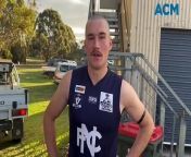 Nirranda goal-kicking recruit Tyson Royal speaks following his side&#39;s round three Warrnambool and District league win against Russells Creek.