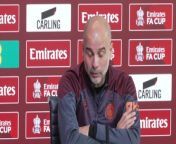 Manchester City boss Pep Guardiola updated on the fitness of Erling Haaland ahead of their FA Cup semi-final with Chelsea&#60;br/&#62;Manchester, UK