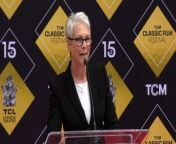 https://www.maximotv.com &#60;br/&#62;Actress Jamie Lee Curtis speech at Jodie Foster&#39;s hand and footprint ceremony at the 15th annual TCM Classic Film Festival at the TCL Chinese Theatre in Los Angeles, California, USA, on Friday, April 19, 2024. This video is only available for editorial use in all media and worldwide. To ensure compliance and proper licensing of this video, please contact us. ©MaximoTV