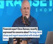 Financial expert Dave Ramsey recently expressed his concerns about the long-term stress and regret associated with student loans, highlighting the need for alternative educational funding methods.