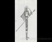 A pencil sketch, of an amazon warrior. Drawn by Scott Snider. Uploaded 04-16-2024.
