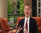Chancellor Jeremy Hunt says he would like to bring down taxes - but only if it were fiscally responsible. &#60;br/&#62; &#60;br/&#62;He adds he would also like to put more money into public services through growing the economy rather than more funding. Report by Alibhaiz. Like us on Facebook at http://www.facebook.com/itn and follow us on Twitter at http://twitter.com/itn