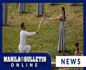 The Olympic torch was lit on Tuesday at the site of the ancient games in Greece, ahead of the Paris Olympics this summer.&#60;br/&#62;&#60;br/&#62;Mary Mina, playing the role of the High Priestess, set the torch ablaze surrounded by an all-female cast of other &#92;