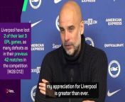 Man City boss Pep Guardiola said Liverpool will keep fighting for the title, despite their recent EPL losses