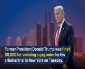 Donald Trump asks supporters for campaign donations after being fined &#36;9,000 for violating a gag order.&#60;br/&#62;The messaging follows past experience of Trump using key legal moments to rally support.