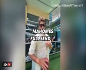 Patrick Mahomes shows off incredible arm at Miami GP from asin xxx 3 gp video