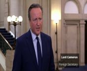 Lord Cameron has expressed concern over a new Russian offensive on Ukraine near Kharkiv. The UK has pledged ongoing financial aid of £3 billion a year to help Ukraine defend itself and is urging other countries to do the same. Report by Etemadil. Like us on Facebook at http://www.facebook.com/itn and follow us on Twitter at http://twitter.com/itn