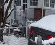 In this hilarious video shared by Nicholas with WooGlobe, we witness a short-but-can&#39;t-miss showdown between man and mother-in-law, all over a pile of snow! &#60;br/&#62;&#60;br/&#62;As Nicholas approaches his 90-year-old mother-in-law, Mary, diligently shoveling away, he decides to play the role of the concerned son-in-law. &#60;br/&#62;&#60;br/&#62;But Mary isn&#39;t having any of it! In a moment of pure comedic gold, instead of heeding Nicholas&#39; advice to stop shoveling, Mary defiantly flips him off with not just one, but a double birdie salute! &#60;br/&#62;&#60;br/&#62;Who knew snow removal could be so entertaining?&#60;br/&#62;Location: United States&#60;br/&#62;WooGlobe Ref : WGA364014&#60;br/&#62;For licensing and to use this video, please email licensing@wooglobe.com
