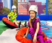 Diana and Roma love active entertainment. Today they visited a cool indoor adventure park with many new attractions. Join Diana and Roma in their favorite active entertainment!&#60;br/&#62;Thanks for watching!