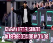 Vincent Kompany was once again left frustrated by the decisions of the match referee in the draw with Wolves at Turf Moor.