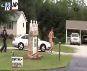 Police in Virginia caught a naked 18-year-old after an intense manhunt in the slayings of two women and a child. Investigators say the man, who is related to the victims, emerged from a wooded area, attacked a church worker then ran past cameras.