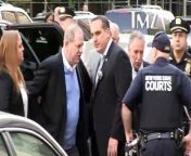 Harvey Weinstein just turned himself into the NYPD and walked out in cuffs on he way to court ... where he has been with rape, a criminal sex act, sex abuse and sexual misconduct for incidents involving 2 separate women.