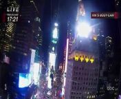 Two siblings from the famed Flying Wallendas safely crossed Times Square on a high wire strung between two skyscrapers 25 stories above the pavement.