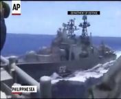 The U.S. and Russian militaries accused each other of unsafe actions on Friday after an American guided-missile cruiser and a Russian destroyer came within 165 feet (50 meters) of each other in the East China Sea.
