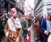 A parade through the streets of York during the Viking Festival on Saturday.&#60;br/&#62;VID: Simon Hulme