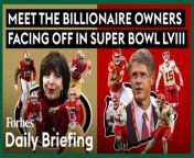 The Hunt family, worth &#36;24.8 billion, is looking to repeat as Super Bowl champions with the Kansas City Chiefs while the DeBartolo/York clan, worth &#36;9 billion, is vying for a record-tying sixth title with the San Francisco 49ers.&#60;br/&#62;&#60;br/&#62;For Clark Hunt and the Kansas City Chiefs, winning championships has become the expectation. On Sunday, when the team faces off against the San Francisco 49ers in Super Bowl LVIII, it will mark the Chiefs’ fourth trip to professional football&#39;s biggest stage in five years. During its near-dynastic run, Kansas City has amassed four AFC championships and two Super Bowl wins, with a chance for a third this weekend (in addition to the title the Chiefs won back in the 1969 season). Yet it’s not lost on Hunt how fleeting success on this level can be.&#60;br/&#62;&#60;br/&#62;Read the full story on Forbes: https://www.forbes.com/sites/justinbirnbaum/2024/02/09/meet-the-billionaire-owners-facing-off-in-super-bowl-lviii/?sh=3d46a0cf50a9&#60;br/&#62;&#60;br/&#62;Forbes Daily Briefing shares the best of Forbes reporting on wealth, business, entrepreneurship, leadership and more. Tune in every day, seven days a week, to hear a new story. Subscribe here: https://art19.com/shows/forbes-daily-briefing&#60;br/&#62;&#60;br/&#62;Fuel your success with Forbes. Gain unlimited access to premium journalism, including breaking news, groundbreaking in-depth reported stories, daily digests and more. Plus, members get a front-row seat at members-only events with leading thinkers and doers, access to premium video that can help you get ahead, an ad-light experience, early access to select products including NFT drops and more:&#60;br/&#62;&#60;br/&#62;https://account.forbes.com/membership/?utm_source=youtube&amp;utm_medium=display&amp;utm_campaign=growth_non-sub_paid_subscribe_ytdescript&#60;br/&#62;&#60;br/&#62;Stay Connected&#60;br/&#62;Forbes newsletters: https://newsletters.editorial.forbes.com&#60;br/&#62;Forbes on Facebook: http://fb.com/forbes&#60;br/&#62;Forbes Video on Twitter: http://www.twitter.com/forbes&#60;br/&#62;Forbes Video on Instagram: http://instagram.com/forbes&#60;br/&#62;More From Forbes:http://forbes.com&#60;br/&#62;&#60;br/&#62;Forbes covers the intersection of entrepreneurship, wealth, technology, business and lifestyle with a focus on people and success.