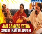 Join Union Minister Smriti Irani as she interacts with elderly individuals and community members during the Jan Samvad Yatra in Singhpur block, Amethi, Uttar Pradesh. Explore the highlights of the yatra and hear from residents about their concerns and aspirations. &#60;br/&#62; &#60;br/&#62;#SmritiIrani #JanSamvadYatra #Amethi #UttarPradesh #AmethiUP #SmritiIraniAmethi #AmethiPeople #RahulGandhi #SmritiIranivsRahulGandhi #SinghpurBlock #Oneindia&#60;br/&#62;~HT.99~PR.274~ED.103~