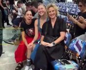 Rhea Ripley with her sister &amp; mom backstage at WWE Elimination chamber