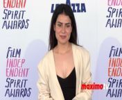https://www.maximotv.com &#60;br/&#62;B-roll footage: Anaita Wali Zada and Rachael Fung on the blue carpet at the 39th annual Film Independent Spirit Awards on Sunday, February 25, 2024, at 1550 Pacific Coast Highway, Lot 1, North Santa Monica, California, USA. The Spirit Awards are Film Independent’s largest annual celebration, making year-round programming for filmmakers and film-loving audiences possible while amplifying the voices of independent storytellers and celebrating their diversity, originality, and uniqueness of vision. This video is only available for editorial use in all media and worldwide. To ensure compliance and proper licensing of this video, please contact us. ©MaximoTV