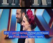 Natalie Portman and Benjamin Millepied , Finalize Divorce.&#60;br/&#62;After 11 years of marriage, Portman and Millepied are officially divorced, &#39;Variety&#39; reports. .&#60;br/&#62;Portman filed for divorce in July in France, where they lived with their two children.&#60;br/&#62;According to a rep for Portman, &#60;br/&#62;the divorce was finalized last month. .&#60;br/&#62;It comes after rumors that &#60;br/&#62;Millepied had an affair in 2023.&#60;br/&#62;It was initially really tough for her, &#60;br/&#62;but her friends rallied around her and &#60;br/&#62;helped get her through the worst of it, Inside source, to &#39;People&#39;.&#60;br/&#62;Her biggest priority has been ensuring &#60;br/&#62;a smooth transition for her children. &#60;br/&#62;She and Ben really love their kids and are &#60;br/&#62;equally focused on being the best co-parents &#60;br/&#62;they can be. Nothing is more important, Inside source, to &#39;People&#39;.&#60;br/&#62;Portman and Millepied, a choreographer, &#60;br/&#62;met while working on &#39;Black Swan.&#39;.&#60;br/&#62;They got married in California in 2012.&#60;br/&#62;Their children, Aleph and Amalia, &#60;br/&#62;are 12 and 7, respectively. .&#60;br/&#62;Natalie is coming out of a really tough &#60;br/&#62;and painful year but she&#39;s come out the &#60;br/&#62;other side of it stronger and is finding &#60;br/&#62;joy in her family, friends and work, Inside source, to &#39;People&#39;.&#60;br/&#62;Portman recently starred in &#39;May December&#39; and will &#60;br/&#62;next appear in Guy Ritchie&#39;s &#39;Fountain of Youth&#39; &#60;br/&#62;and &#39;Lady in the Lake&#39; on Apple TV+