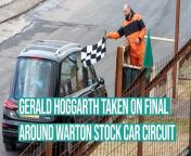 Stalwart of Warton Stock Car Club Gerald Hoggarth was taken on final time around the track before his funeral.