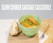 Slow cooker sausage casserole is a simple, filling family dinner that takes all the fuss out of mealtimes.