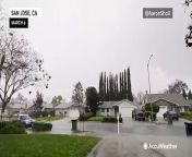 Thunderstorms returned to California on March 6, pelting some communities with hail and drenching others with pouring rain.