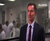 Jeremy Hunt has denied making a “fat joke” about Labour Leader Sir Keir Starmer during his Budget speech. Speaking to ITV’s Harry Horton, the chancellor said, “I was pulling his leg” but invites him to come “on a marathon run with me soon”.&#60;br/&#62; Report by Ajagbef. Like us on Facebook at http://www.facebook.com/itn and follow us on Twitter at http://twitter.com/itn