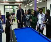 The Prince of Wales visited WEST, the new OnSide Youth Zone in Hammersmith and Fulham, to see the brand-new purpose-built facilities that will soon be available to young people in the area. His Majesty joined children for a game of basketball, showed off his table pool skills and helped decorate biscuits. Report by Gluszczykm. Like us on Facebook at http://www.facebook.com/itn and follow us on Twitter at http://twitter.com/itn
