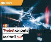 Association of Live Event Organisers president Rizal Kamal says the group will proactively tackle ‘baseless claims and discriminatory acts’.&#60;br/&#62;&#60;br/&#62;Read More: &#60;br/&#62;https://www.freemalaysiatoday.com/category/nation/2024/03/15/events-body-warns-of-legal-action-against-those-who-protest-concerts/&#60;br/&#62;&#60;br/&#62;Laporan Lanjut: &#60;br/&#62;https://www.freemalaysiatoday.com/category/bahasa/tempatan/2024/03/15/kami-akan-ambil-tindakan-undang-undang-penganjur-konsert-beri-amaran/&#60;br/&#62;&#60;br/&#62;Free Malaysia Today is an independent, bi-lingual news portal with a focus on Malaysian current affairs.&#60;br/&#62;&#60;br/&#62;Subscribe to our channel - http://bit.ly/2Qo08ry&#60;br/&#62;------------------------------------------------------------------------------------------------------------------------------------------------------&#60;br/&#62;Check us out at https://www.freemalaysiatoday.com&#60;br/&#62;Follow FMT on Facebook: https://bit.ly/49JJoo5&#60;br/&#62;Follow FMT on Dailymotion: https://bit.ly/2WGITHM&#60;br/&#62;Follow FMT on X: https://bit.ly/48zARSW &#60;br/&#62;Follow FMT on Instagram: https://bit.ly/48Cq76h&#60;br/&#62;Follow FMT on TikTok : https://bit.ly/3uKuQFp&#60;br/&#62;Follow FMT Berita on TikTok: https://bit.ly/48vpnQG &#60;br/&#62;Follow FMT Telegram - https://bit.ly/42VyzMX&#60;br/&#62;Follow FMT LinkedIn - https://bit.ly/42YytEb&#60;br/&#62;Follow FMT Lifestyle on Instagram: https://bit.ly/42WrsUj&#60;br/&#62;Follow FMT on WhatsApp: https://bit.ly/49GMbxW &#60;br/&#62;------------------------------------------------------------------------------------------------------------------------------------------------------&#60;br/&#62;Download FMT News App:&#60;br/&#62;Google Play – http://bit.ly/2YSuV46&#60;br/&#62;App Store – https://apple.co/2HNH7gZ&#60;br/&#62;Huawei AppGallery - https://bit.ly/2D2OpNP&#60;br/&#62;&#60;br/&#62;#FMTNews #Concert #Protest #LegalAction #RizalKamal