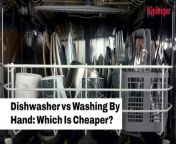 When it comes to using the dishwasher vs washing by hand, there’s a clear winner on which is cheaper.
