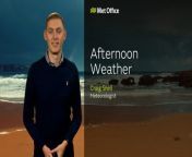 Rain will eventually clear eastern regions of England. Elsewhere, some brighter interludes with a mix of cloud and scattered showers, mainly in the north and west. A mild afternoon, locally warm in southeast England given any sunshine.This is the Met Office Afternoon Weather Forecast of 17/03/24 presented by Craig Snell.